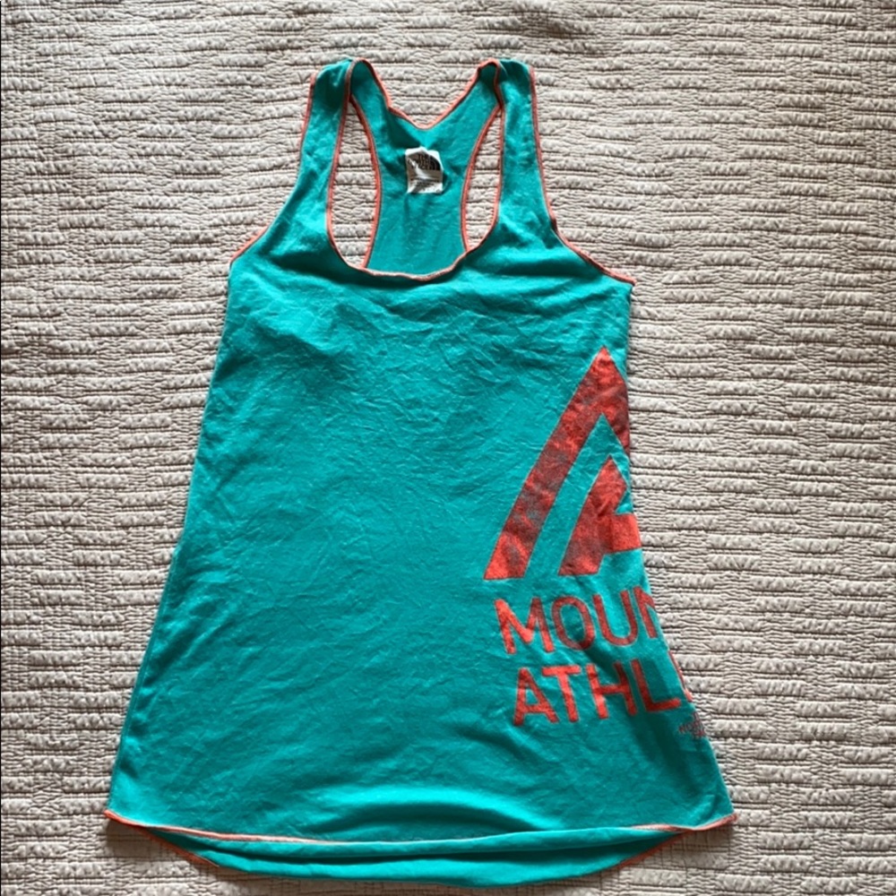 The North Face Teal and Orange Workout Tank Top